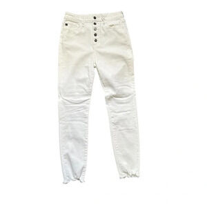 NWT Kancan Womens 9/28 High Rise Super skinny White Jeans Pant Cut#‎ 42549